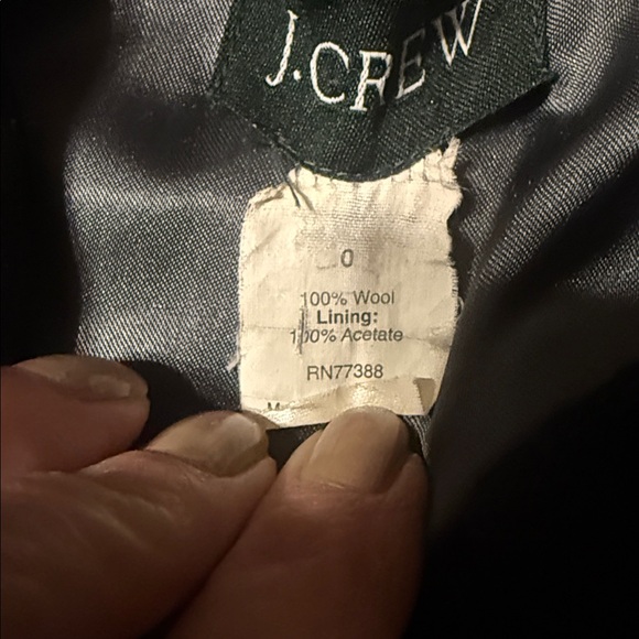 J.Crew Wool Ruffle Front 100% Wool Coat Jacket 4 - Picture 6 of 6